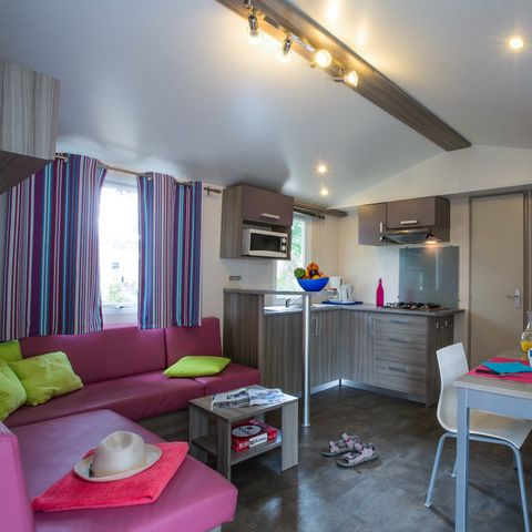 Stacaravan 6 personen - Stacaravan | Comfort | 2 Slaapkamers | 4/6 Pers. | Verhoogd terras | TV