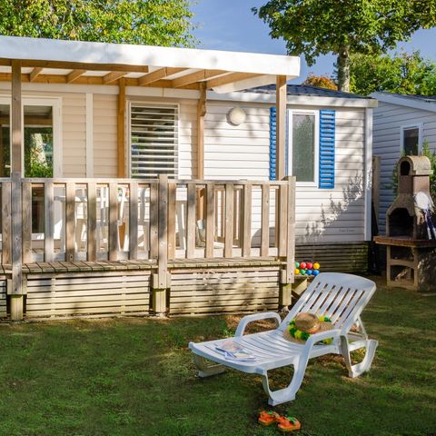 Stacaravan 6 personen - Stacaravan | Comfort | 2 Slaapkamers | 4/6 Pers. | Verhoogd terras | TV