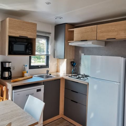 Stacaravan 12 personen - PRESTA+ Stam 6 slaapkamers 2badkamer 60m² TV + airconditioning