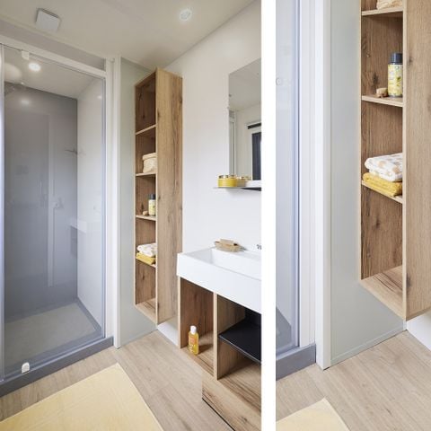 Stacaravan 5 personen - PRESTA+Kids 2 kamers 29m² TV + airconditioning