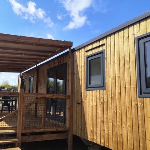 Stacaravan 6 personen - PRESTA+Kids 3 slaapkamers 2 badkamers 40m² TV + airconditioning