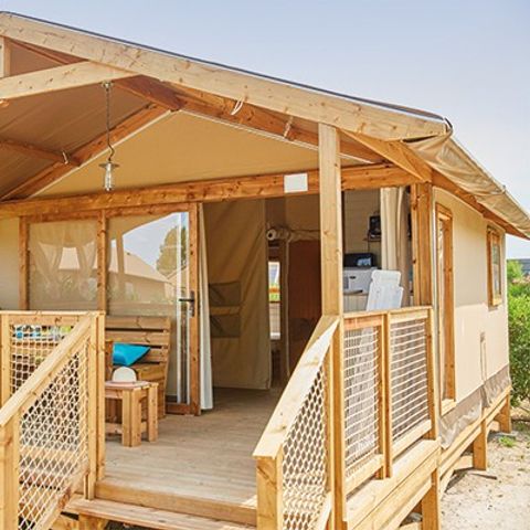 Safaritent 5 personen - Lodge Tent | 2 Slaapkamers | 4/5 Pers. | Geen badkamer