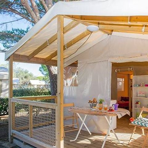 Safaritent 5 personen - Eco Lodge | 2 Slaapkamers | 4/5 Pers | Geen badkamer