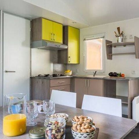 Stacaravan 6 personen - Mobile-home | Comfort | 2 slaapkamers | 4/6 pers. | Overdekt verhoogd terras | 1 badkamer | TV