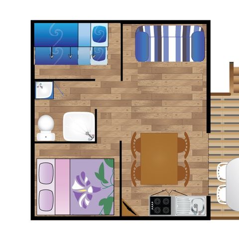 Safaritent 4 personen - IGUELDO Lodge voor 4 personen