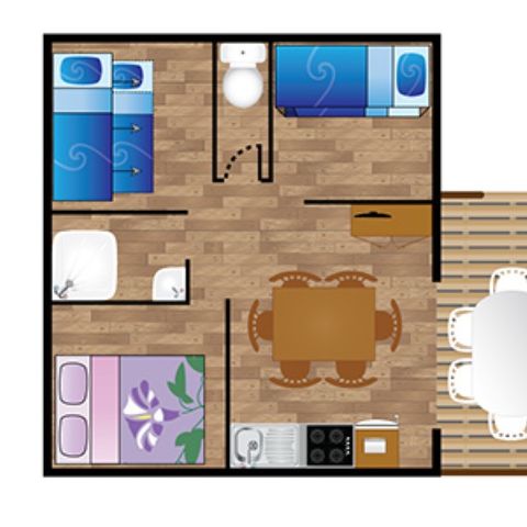 Tent 6 personen - Lodgetent GLAMPING URCHILO 6 personen