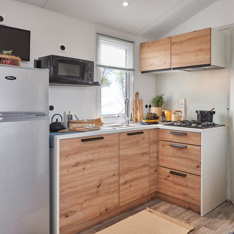 Stacaravan 6 personen - Venezia confort 6 plaatsen 3 slaapkamers TV Afwasmachine Airconditioning