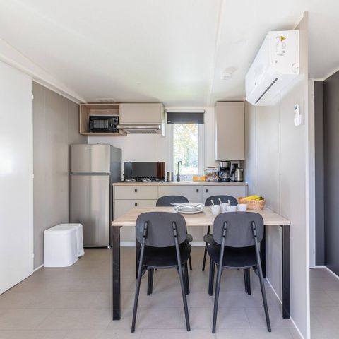 Stacaravan 4 personen - Mobile-home | Comfort | 2 Slaapkamers | 4 Pers | Overdekt terras | 1 Badkamer | Airconditioning | TV
