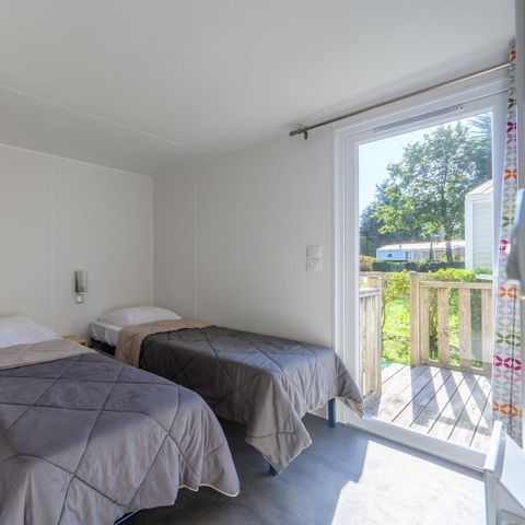 Stacaravan 6 personen - Mobile-home | Comfort | 3 Slaapkamers | 6 Pers | Overdekt terras | 1 Badkamer | Airconditioning | TV