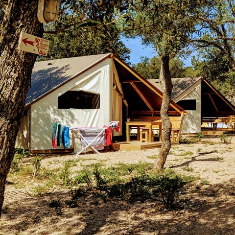 Bungalowtent 4 personen - 2 kamers - geen sanitair