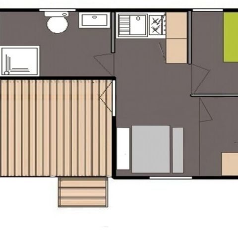 Chalet 4 personen - Chalet éco 1 Slaapkamer 4 Personen Zaterdag