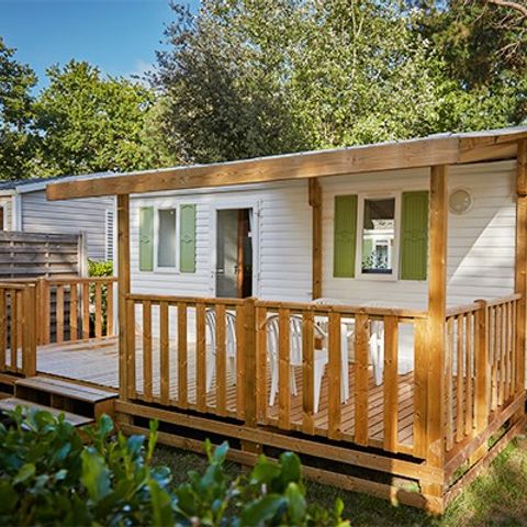 Stacaravan 2 personen - Klassiek | 1 Slaapkamers | 2 Pers. | Verhoogd terras | TV