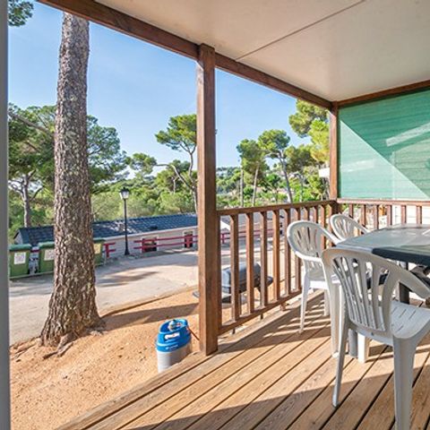 Stacaravan 4 personen - Klassiek | 2 Slaapkamers | 4 Pers. | Single terras