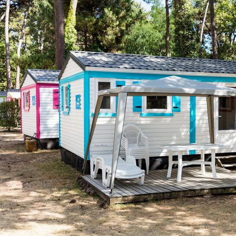 Stacaravan 6 personen - Classic | 2 slaapkamers | 4/6 pers. | Single terras | Air-con.