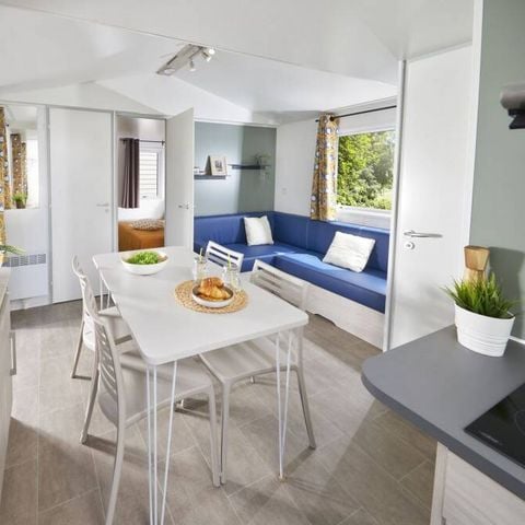 Stacaravan 6 personen - Stacaravan | Premium Exclusief | 3 slaapkamers | 6 pers | Terras Lounge | Airconditioning | TV