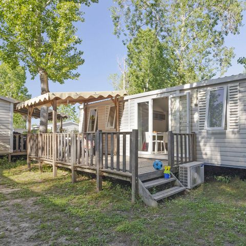 Stacaravan 6 personen - Mobile-home | Comfort | 3 Slaapkamers | 6 Pers. | Verhoogd terras | Airconditioning