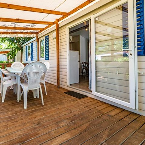 Stacaravan 6 personen - Comfort | 3 Slaapkamers | 6 Pers. | Verhoogd terras