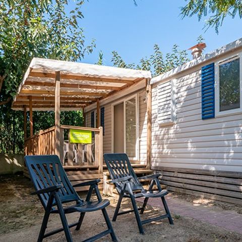 Stacaravan 4 personen - Comfort | 2 Slaapkamers | 4 Pers. | Verhoogd terras