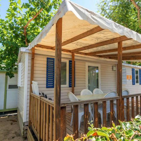 Stacaravan 4 personen - Stacaravan | Comfort | 2 Slaapkamers | 4 Pers. | Verhoogd terras