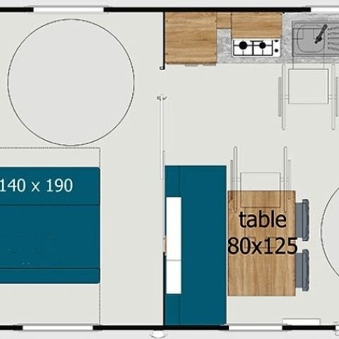 Stacaravan 4 personen - COTTAGE PREMIUM PMR | 4 pers. | 2 slaapkamers