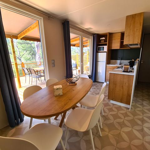 Stacaravan 8 personen - Cottage COTE JARDIN 40m² (3 kamers)