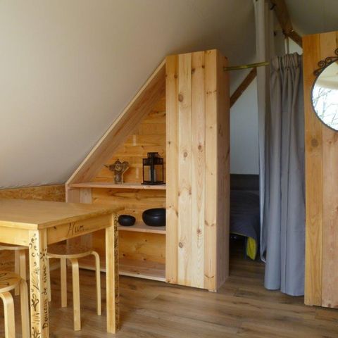 Tent van canvas en hout 4 personen - COSY TRAPPER Zonder sanitair
