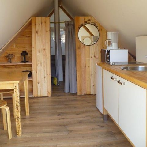 Tent van canvas en hout 4 personen - COSY TRAPPER Zonder sanitair