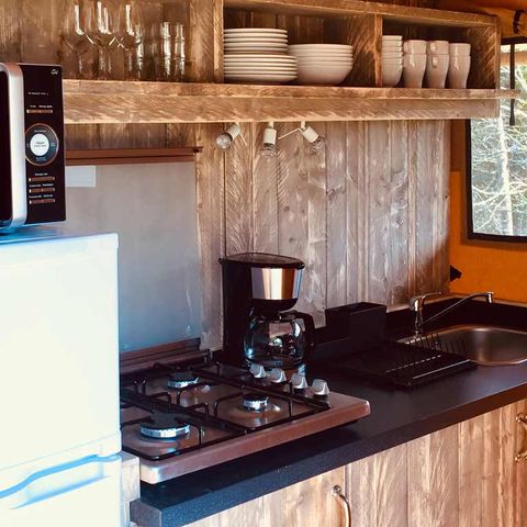 Tent van canvas en hout 4 personen - LODGE SAFARI WOODY