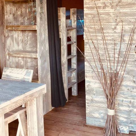 Tent van canvas en hout 4 personen - LODGE SAFARI WOODY