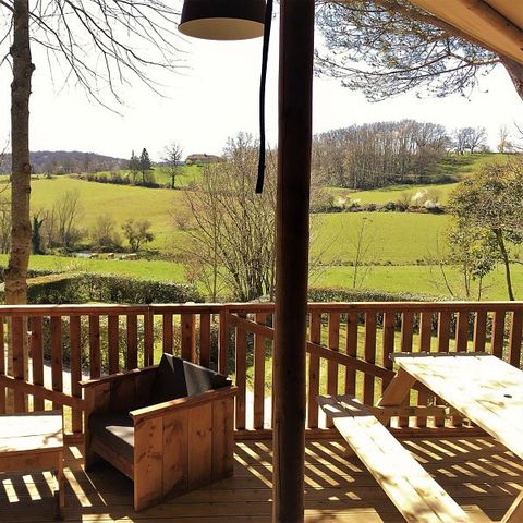 Tent van canvas en hout 5 personen - GLAMPING LODGE