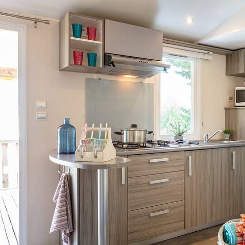 Stacaravan 6 personen - Mobile-home | Comfort | 2 Slaapkamers | 4/6 Pers. | Verhoogd terras | Airconditioning.