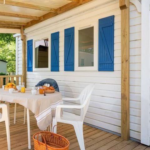 Bungalow 4 personen - Stacaravan | Klassiek | 2 Slaapkamers | 4 Pers. | Verhoogd terras