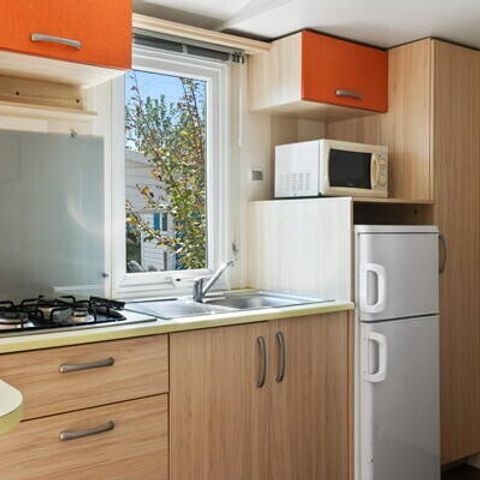 Bungalow 4 personen - Stacaravan | Comfort | 2 Slaapkamers | 4 Pers. | Verhoogd terras