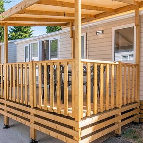 Stacaravan 6 personen - Mobile-home | Comfort | 3 Slaapkamers | 6 Pers. | Verhoogd terras | Airconditioning