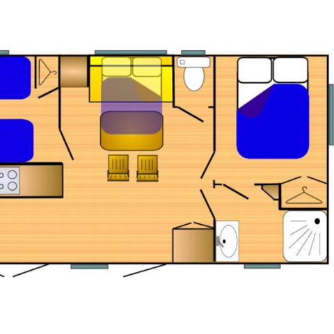 Stacaravan 4 personen - RIVIERA 750-2 A/C CD