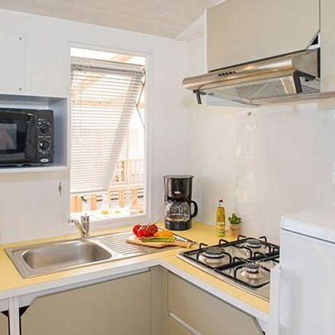 Bungalow 4 personen - Mobile-home | Comfort | 2 Slaapkamers | 4 Pers. | Verhoogd terras | Airconditioning.