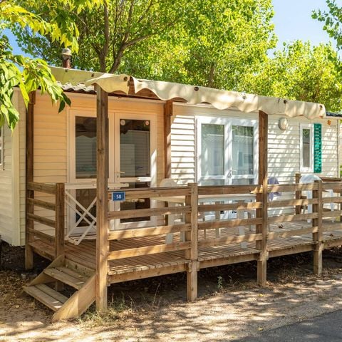 Stacaravan 6 personen - Mobile-home | Comfort | 2 Slaapkamers | 4/6 Pers. | Verhoogd terras | Airconditioning.