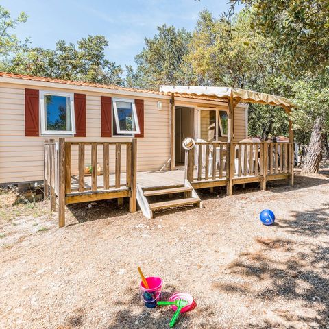 Stacaravan 6 personen - Klassiek | 3 slaapkamers | 6 pers | Verhoogd terras | Airconditioning