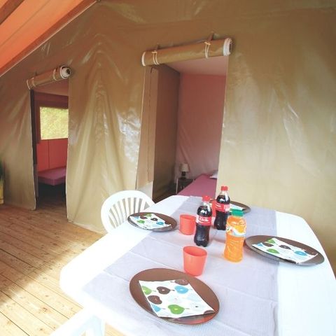 Bungalowtent 5 personen - Sahari 2 kamers 19m² - zonder badkamer