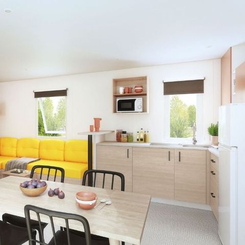 Stacaravan 6 personen - Confort + 3 slaapkamers 2 badkamers 40m² 40m