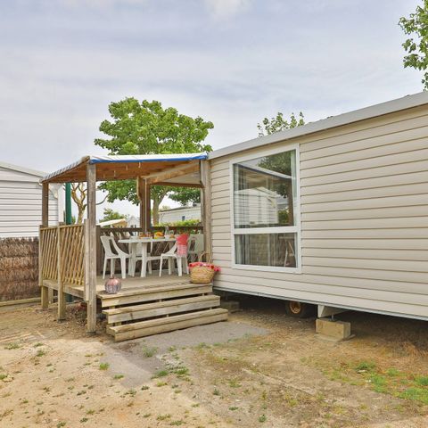 Stacaravan 6 personen - Stacaravan | Comfort | 2 Slaapkamers | 4/6 Pers. | Single terras