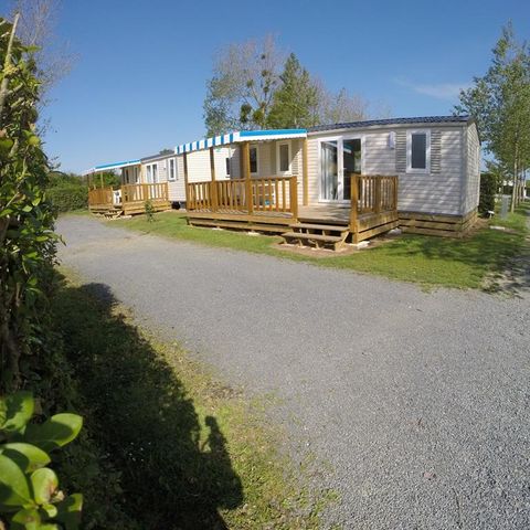 Stacaravan 6 personen - 6 Confort Plus - 31m² - 3 kamers + halfoverdekt terras
