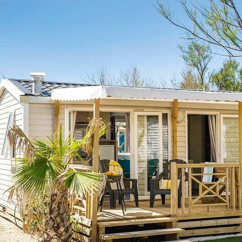 Stacaravan 6 personen - Mobile-home | Comfort | 2 Slaapkamers | 4/6 Pers. | Verhoogd terras | Airconditioning.