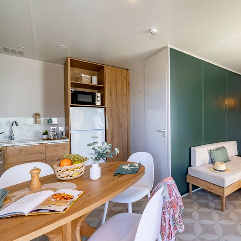 Stacaravan 4 personen - Cottage Privilège TV LV - 2 slaapkamers - 4 slaapplaatsen