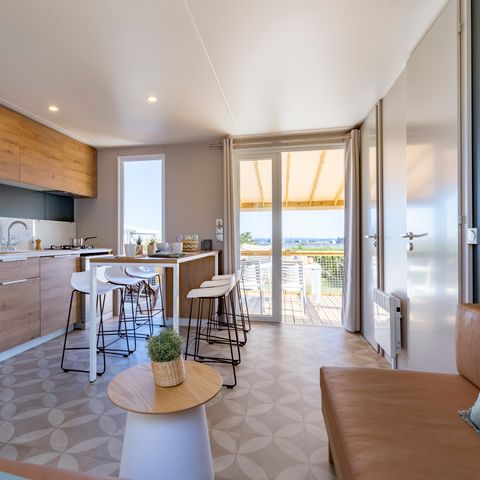 Stacaravan 6 personen - Cottage Privilège TV LV - 3 slaapkamers - 6 slaapplaatsen