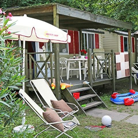 Stacaravan 6 personen - Mobile-home | Comfort | 2 Slaapkamers | 4/6 Pers. | Verhoogd terras | Airconditioning.