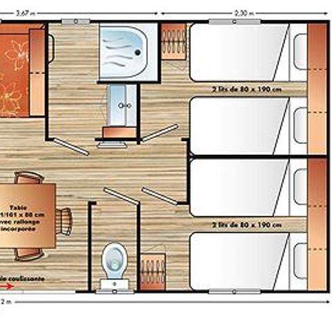Stacaravan 8 personen - RIVIERA