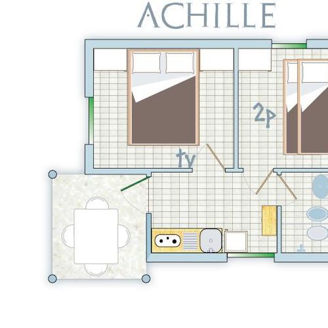 Bungalow 2 personen - ACHILLE