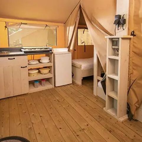 Safaritent 5 personen - Super Lodge | 2 Slaapkamers | 4/5 Pers. | Single terras