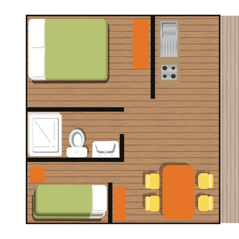 Safaritent 4 personen - LODGE WOODY